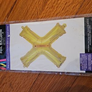 Gold Foil Balloon - Letter X, NWT